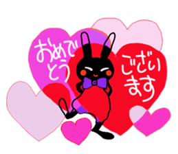 Every day of the cute black rabbit sticker #12882000
