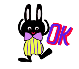 Every day of the cute black rabbit sticker #12882006
