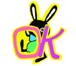 Every day of the cute black rabbit sticker #12882007