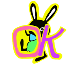 Every day of the cute black rabbit sticker #12882007