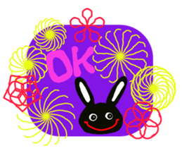 Every day of the cute black rabbit sticker #12882008