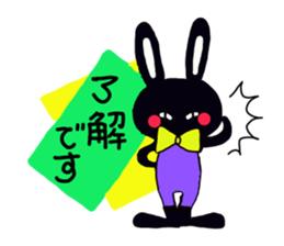 Every day of the cute black rabbit sticker #12882009