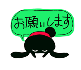 Every day of the cute black rabbit sticker #12882011