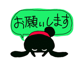 Every day of the cute black rabbit sticker #12882011
