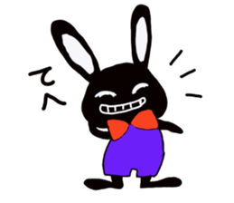 Every day of the cute black rabbit sticker #12882012