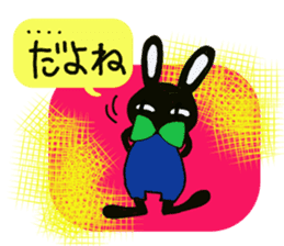 Every day of the cute black rabbit sticker #12882019
