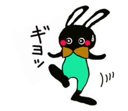 Every day of the cute black rabbit sticker #12882021