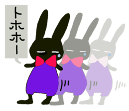Every day of the cute black rabbit sticker #12882025
