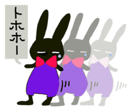 Every day of the cute black rabbit sticker #12882025