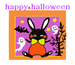 Every day of the cute black rabbit sticker #12882029