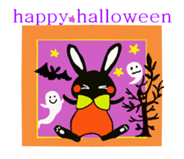 Every day of the cute black rabbit sticker #12882029