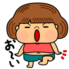 Tsukkomi of fat girl sticker #12882417