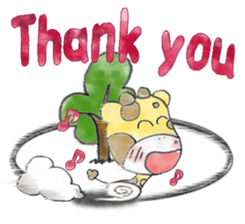 Giraffe/ watercolor painting sticker #12882888