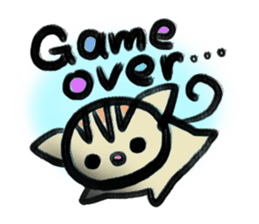 Sumi cat Game terms sticker #12883323