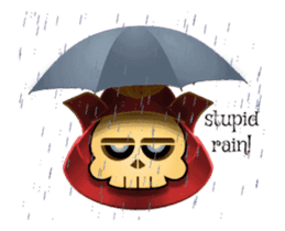 Cute Samurai Skull stickers (animated) sticker #12883409
