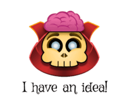 Cute Samurai Skull stickers (animated) sticker #12883420