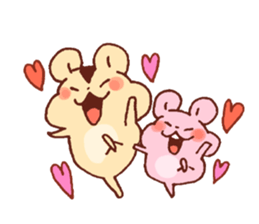 Big hamster and Small hamster sticker #12883806