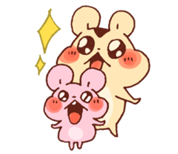 Big hamster and Small hamster sticker #12883808