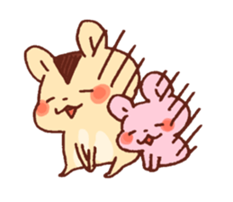 Big hamster and Small hamster sticker #12883809