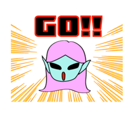 Happy aliens 1 sticker #12886226