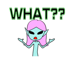 Happy aliens 1 sticker #12886238