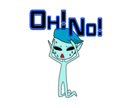 Happy aliens 1 sticker #12886247