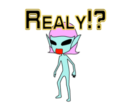 Happy aliens 1 sticker #12886251