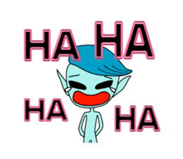 Happy aliens 1 sticker #12886252