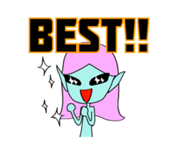 Happy aliens 1 sticker #12886253