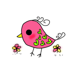 vivid birds sticker sticker #12888924