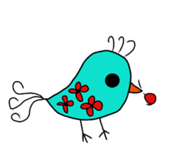 vivid birds sticker sticker #12888925