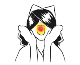 The cat ear ghost who moves sticker #12889475