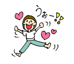 Short girl of bangs sticker #12889600