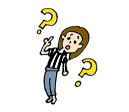 Short girl of bangs sticker #12889607