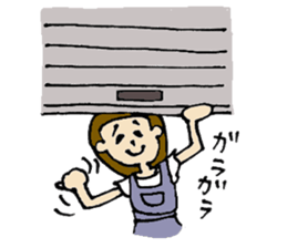 Short girl of bangs sticker #12889628