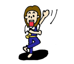 Short girl of bangs sticker #12889629