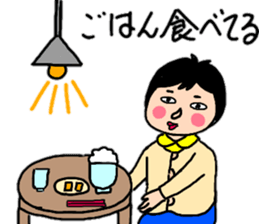 Daily conversation of Showa Women's sticker #12890508