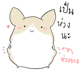 Exercisebear: bear and corgi sticker #12891050