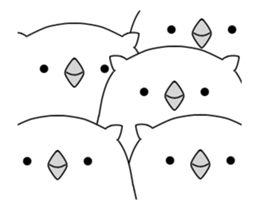 whte owl in motion sticker #12891669