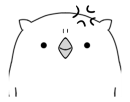 whte owl in motion sticker #12891673