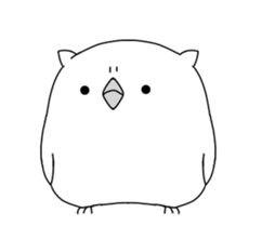 whte owl in motion sticker #12891674