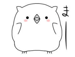 whte owl in motion sticker #12891678