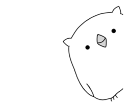 whte owl in motion sticker #12891682