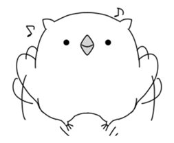 whte owl in motion sticker #12891684