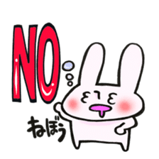 Rabbit and NO!!! sticker #12892102