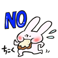 Rabbit and NO!!! sticker #12892103