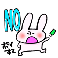 Rabbit and NO!!! sticker #12892106