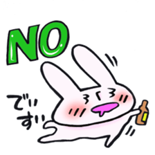 Rabbit and NO!!! sticker #12892107