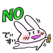 Rabbit and NO!!! sticker #12892107