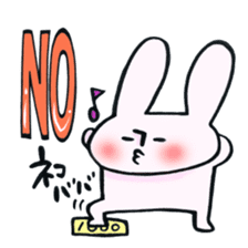 Rabbit and NO!!! sticker #12892112